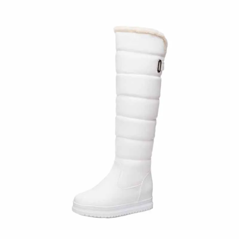 Women Winter Boots Thick Fleece Platform Warm Knee High Snow Boots