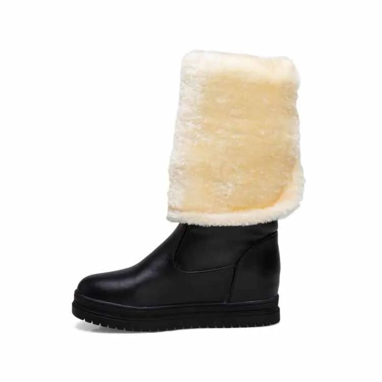 Women Winter Boots Thick Fleece Platform Warm Knee High Snow Boots