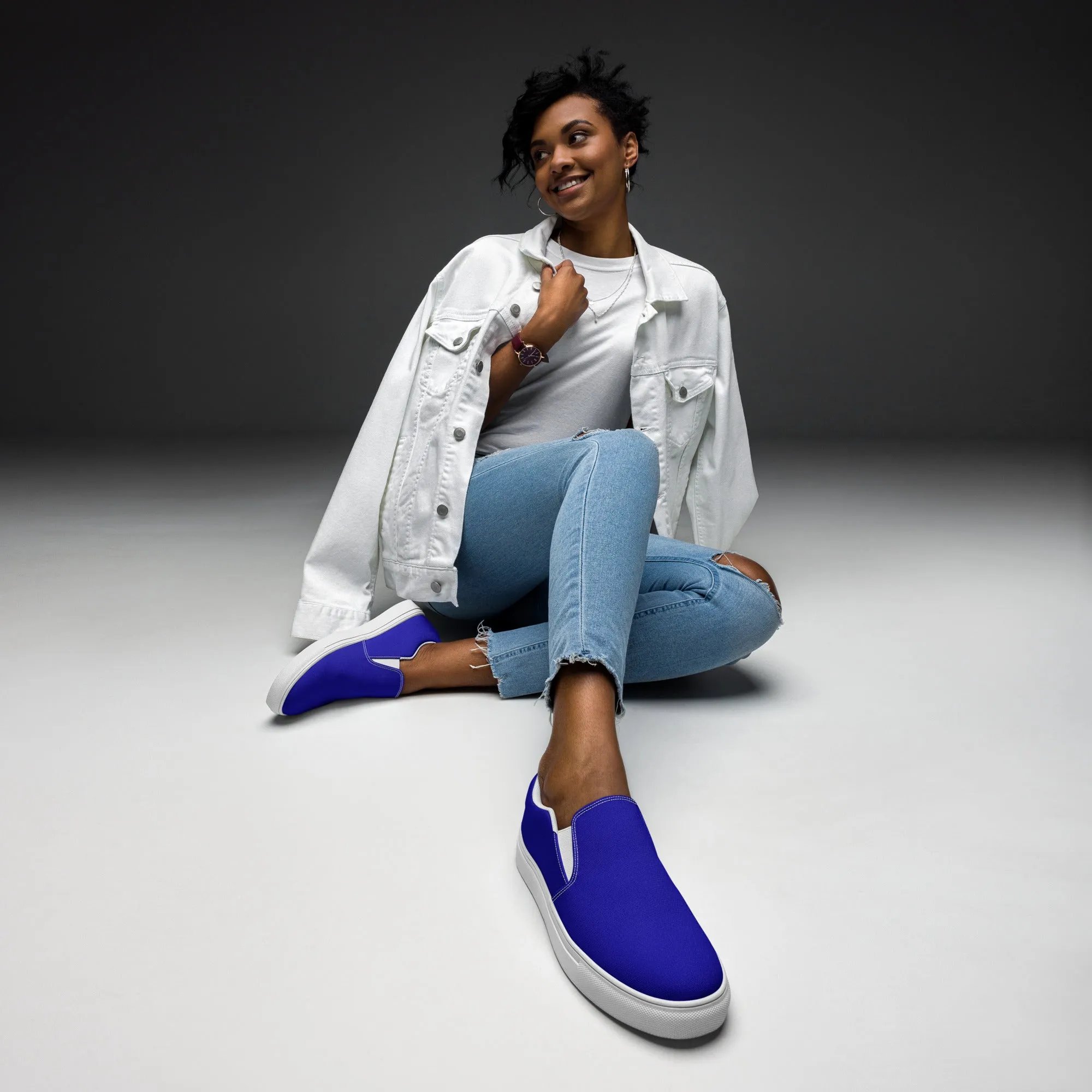 Women’s Blue slip-on canvas shoes