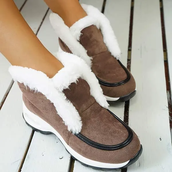 Women's Fleece-Lined Snow Boots with Air Cushion Outsole 78800265C