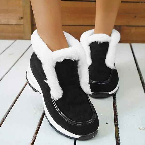 Women's Fleece-Lined Snow Boots with Air Cushion Outsole 78800265C