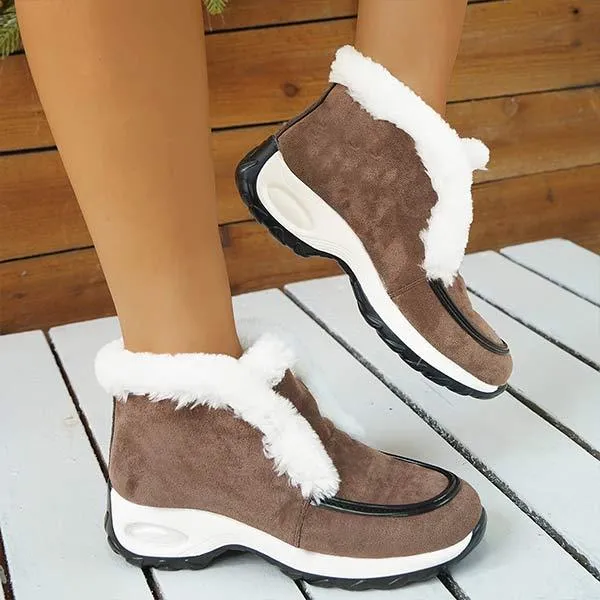 Women's Fleece-Lined Snow Boots with Air Cushion Outsole 78800265C