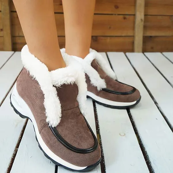 Women's Fleece-Lined Snow Boots with Air Cushion Outsole 78800265C