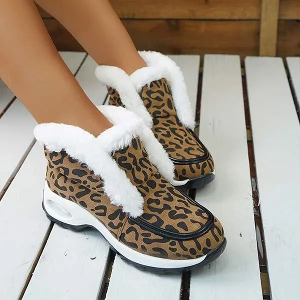 Women's Fleece-Lined Snow Boots with Air Cushion Outsole 78800265C
