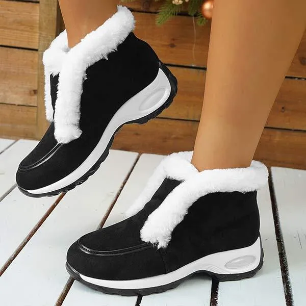 Women's Fleece-Lined Snow Boots with Air Cushion Outsole 78800265C