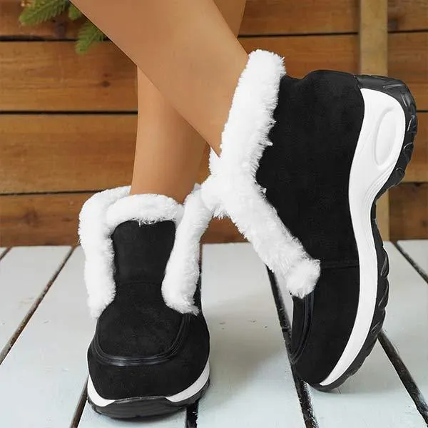 Women's Fleece-Lined Snow Boots with Air Cushion Outsole 78800265C