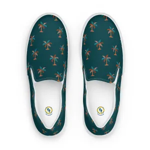 Women’s slip-on canvas shoes with Palm Trees Design, Women's casual summer shoes