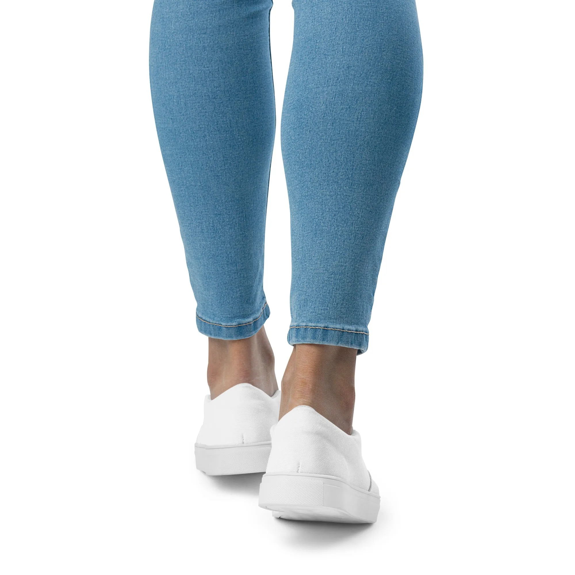Women’s White slip-on canvas shoes