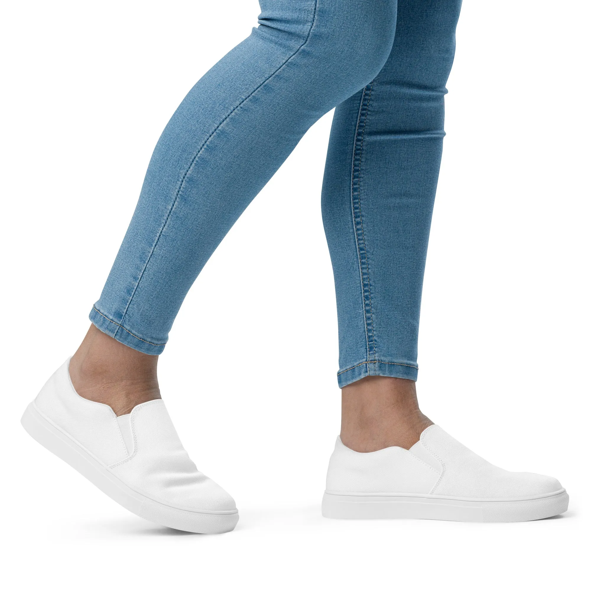 Women’s White slip-on canvas shoes